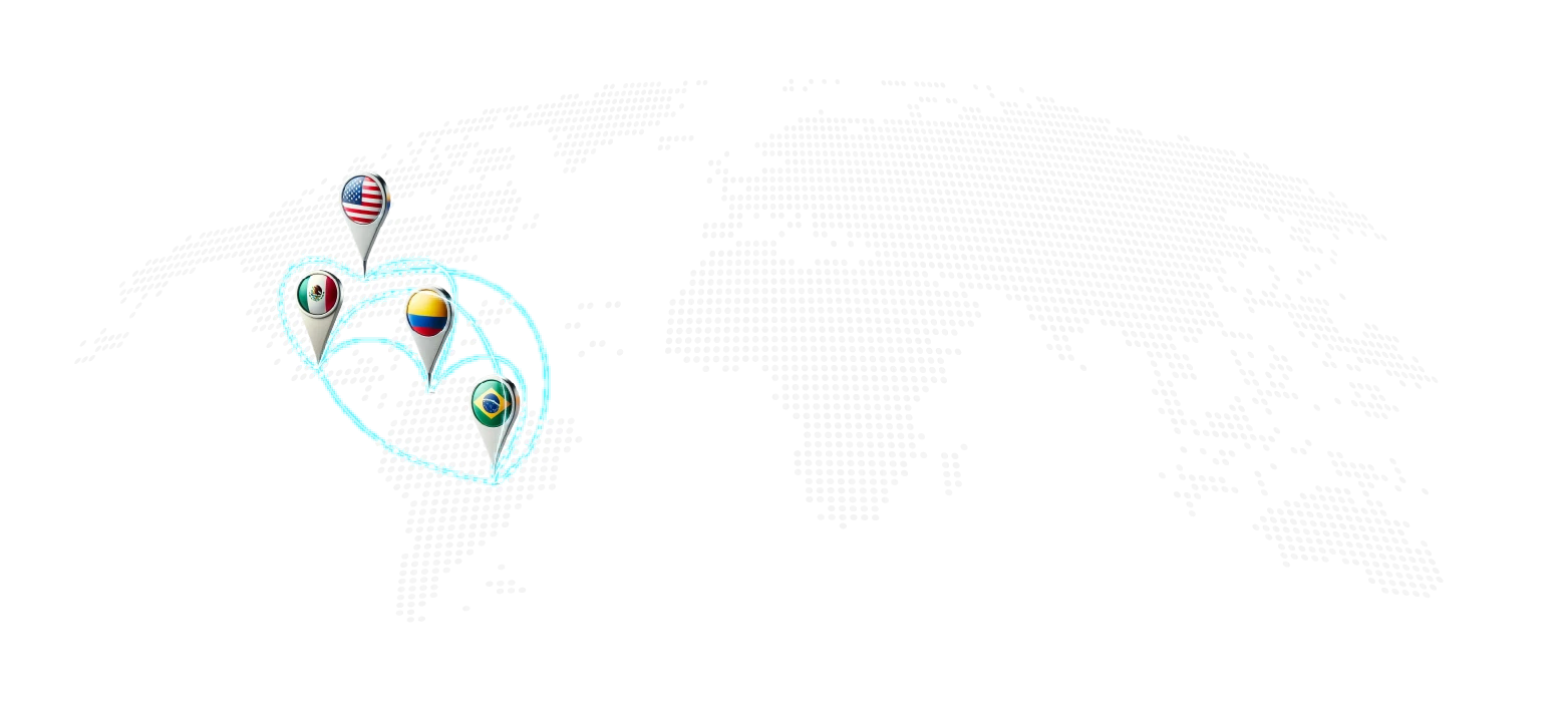 Foto do mapa onde o Asvi Company atua